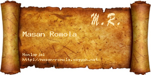 Masan Romola névjegykártya